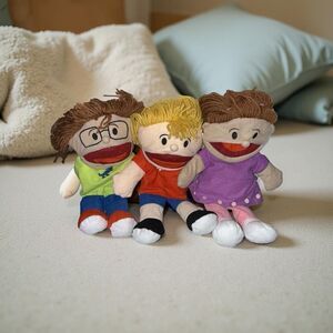 3 Childrens Hand Puppets Kids Movable Mouth P2